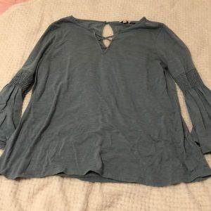 Long sleeve blue shirt